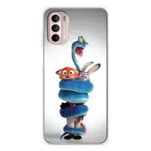 Силіконовий чохол з принтом Зоотрополіс для Motorola MOTO G52 (Змія Зоо)