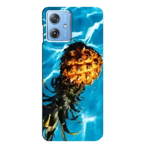 Чехол с изображением вкусной еды для Motorola MOTO G54 / G54 Power (Ананас)