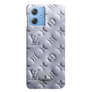 Текстурный Чехол Louis Vuitton для Моторола Мото Джи 54 (Белый ЛВ)