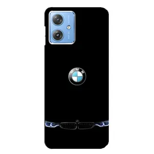 Силиконовый бампер с картинкой машины на Motorola MOTO G54 / G54 Power (Черный BMW)