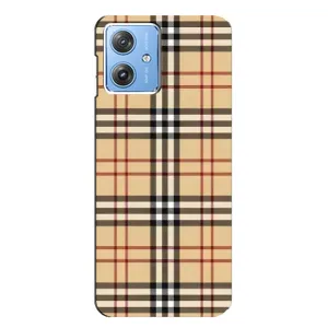 Чехол с Брендами одежды на Моторола Мото Джи 54 (Burberry стиль)