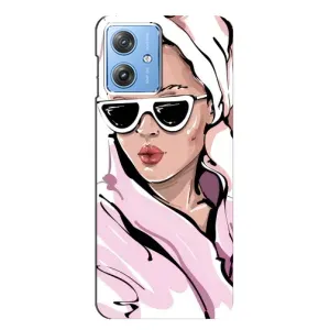 Чехол с картинкой Модные Девчонки Motorola MOTO G54 / G54 Power (Девушка в халате)