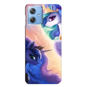 Чехол Unicorn на Motorola MOTO G54 / G54 Power (Единорожки на тучках)