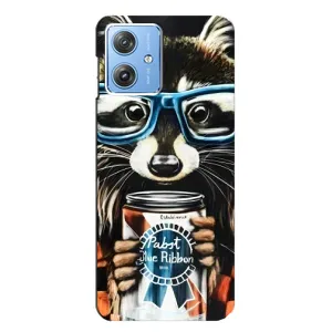 Силиконовый Чехол с Енотами на Motorola MOTO G54 / G54 Power (Енот в очках)