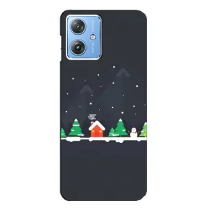 Силиконовый бампер на рождество для Motorola MOTO G54 / G54 Power (Город зимний)