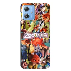 Силиконовый чехол с принтом Зоотрополіс для Motorola MOTO G54 / G54 Power (Коллаж героев)