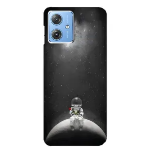 Силіконовый Чохол з принтом "Космонавти" на Motorola MOTO G54 / G54 Power (Космонавт романтик)