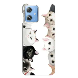 Силиконовый чехол с котиком для Motorola MOTO G54 / G54 Power (Коты)