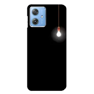 Чехол с картинками на черном фоне для Motorola MOTO G54 / G54 Power (Лампочка)