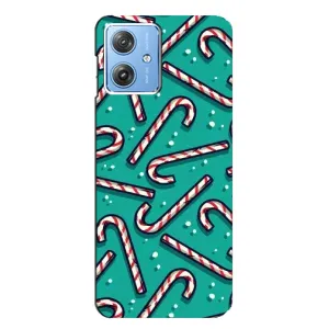 Силиконовый бампер на рождество для Motorola MOTO G54 / G54 Power (Леденцы)