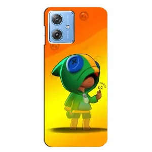 Чехол Бравл Старс для Motorola MOTO G54 / G54 Power (LEON в кофте)