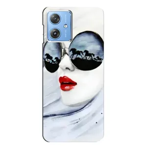 Чехол с картинкой Модные Девчонки Motorola MOTO G54 / G54 Power (Любительница коней)
