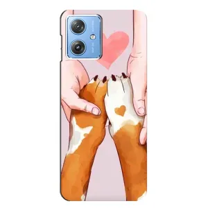 Чехол (ТПУ) Милые собачки для Motorola MOTO G54 / G54 Power (Любовь к собакам)