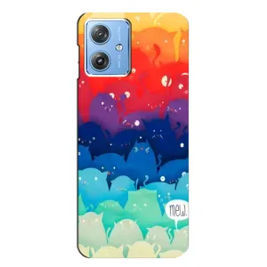 Силиконовый чехол с котиком для Motorola MOTO G54 / G54 Power (Mew)