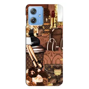 Чехол Стиль Louis Vuitton на Motorola MOTO G54 / G54 Power (Мода Луи Виттон)
