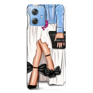 Силиконовый Чехол на Motorola MOTO G54 / G54 Power с картинкой Стильных Девушек (Мода)
