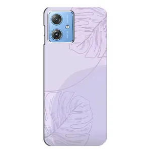 Чехол цветочный дизайн для Motorola MOTO G54 / G54 Power (Монстера фиолетовая)