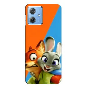 Чехлы ЗВЕРОПОЛИС для Motorola MOTO G54 / G54 Power (Ник и Хопс)