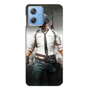 Силиконовый чехол с картинкой "Герой Pubg" на Motorola MOTO G54 / G54 Power (Пабг)