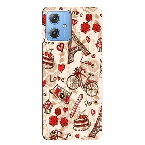 Чехол с Эйфелевой башней на Motorola MOTO G54 / G54 Power (Париж мечта)