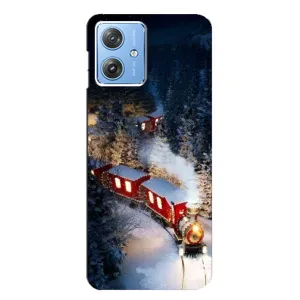 Силиконовый бампер на рождество для Motorola MOTO G54 / G54 Power (Поезд)