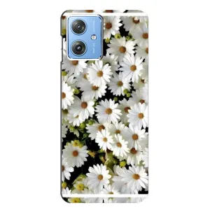 Чехол с ромашками на Motorola MOTO G54 / G54 Power (Рамка в ромашках)