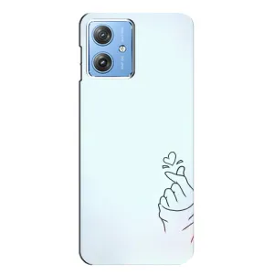 Чехлы (Знак сердечка) на Motorola MOTO G54 / G54 Power (Сердце на голубом)