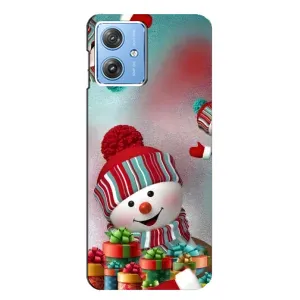Чехлы на Новый Год Motorola MOTO G54 / G54 Power (Снеговик в шапке)