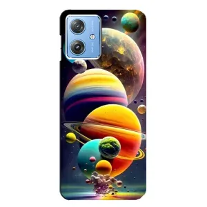 Чехол (ТПУ) с планетами на Motorola MOTO G54 / G54 Power (Солнечна система)