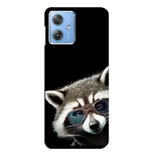 Силиконовый Чехол с Енотами на Motorola MOTO G54 / G54 Power (Стильный Енот)