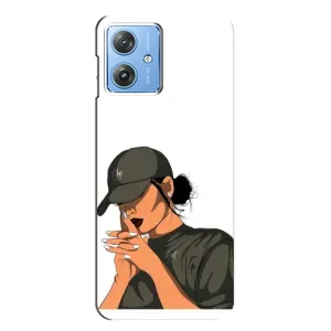 Силиконовый Чехол на Motorola MOTO G54 / G54 Power с картинкой Стильных Девушек (В зеленом)