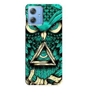 Чехлы с принтом СОВЫ для Motorola MOTO G54 / G54 Power (Зеленая сова)