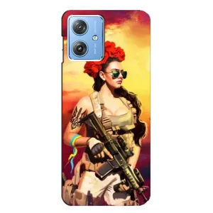 ЗСУ Чехлы (TPU) для Motorola MOTO G54 / G54 Power (Женщина солдат)