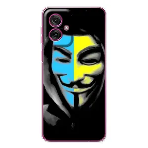 Чехол с Украинской символикой на Мото Джи 55 (Анонимус патриот)