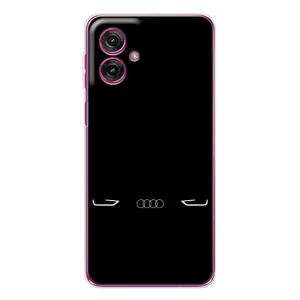 Силиконовый бампер с картинкой машины на Motorola Moto G55 (Силует Audi)