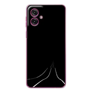 Чехол с картинками на черном фоне для Motorola Moto G55 (Дорога)