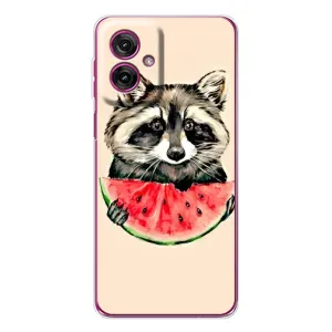 Силиконовый Чехол с Енотами на Motorola Moto G55 (Енот)