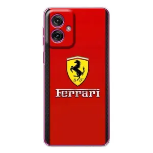 Силиконовый бампер с картинкой машины на Motorola Moto G55 (Ferrari Logo)