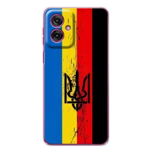 Чехлы УПА (Красно-Чёрный) на Motorola Moto G55 (Флаг УПА)