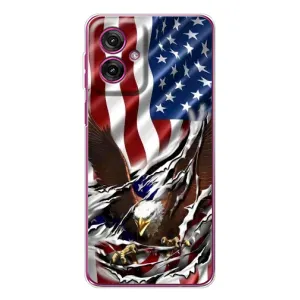 Чехол Флаг USA для Motorola Moto G55 (Флаг USA)