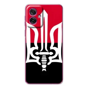 Чехлы УПА (Красно-Чёрный) на Motorola Moto G55 (Герб Украины)