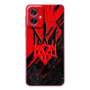 Чехлы УПА (Красно-Чёрный) на Motorola Moto G55 (Герб в цвете УПА)