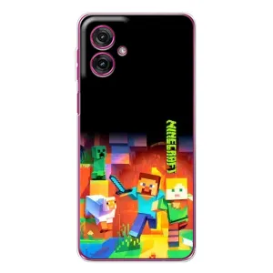 Чехлы для Motorola Moto G55 (Персонажи Майн Крафт) (Герой Майнкрафт)