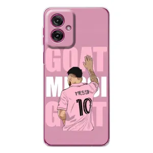 Чехлы Лео Месси в Майами на Motorola Moto G55 (GOAT MESSI)
