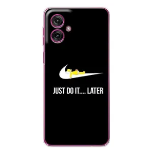 Силиконовый Чехол на Motorola Moto G55 с картинкой Nike (Later)
