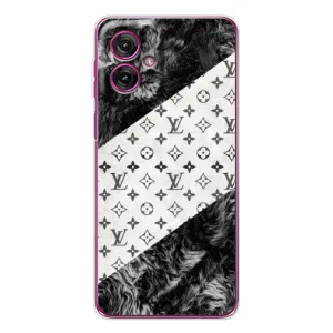 Чехол Стиль Louis Vuitton на Motorola Moto G55 (LV на белом)
