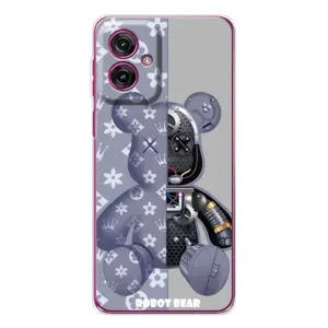 Силиконовый чехол для Motorola Moto G55 (Медведь Louis Vuitton)
