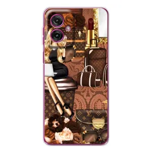 Чехол Стиль Louis Vuitton на Motorola Moto G55 (Мода Луи Виттон)