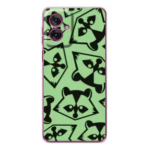 Силиконовый Чехол с Енотами на Motorola Moto G55 (Мордочки Енота)