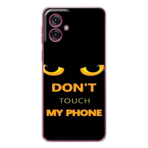 Чехол с Прикольным принтом на Motorola Moto G55 (Не трогай мой телефон)